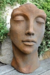 SKULPTUR Steingesicht Frau klein Vidroflor STEINGUSS Edition Oxid